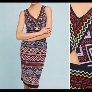 Anthropologie Akemi+ Kim Geo Embroidered Dress